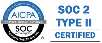 soc-2-type-II | Itergy AICPA logo beside a SOC 2 Type II Certified badge showing compliance with trust services criteria.