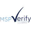 MSP-verify | Itergy MSPVerify logo with a blue checkmark swoosh and the text MSPVerify